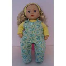 babypak groen met bloemen baby annabell 43cm