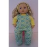 babypak groen met bloemen baby annabell 43cm