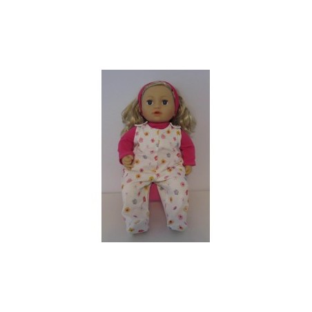 babypak wit met bloemen baby annabell 43cm