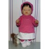 colltrui setje hard roze stippen baby born 43cm