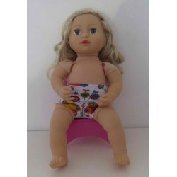 onderbroek wit vogels  baby annabell 43cm