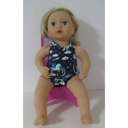 ondergoed donker blauw eenhoorn baby annabell 43cm