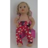legging rood lieveheersbeestjes  baby annabell 43cm