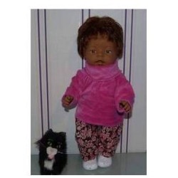 colltrui setjehard roze met bruin baby born 43cm