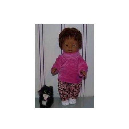 colltrui setjehard roze met bruin baby born 43cm