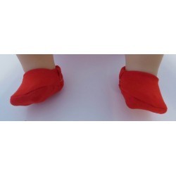 sloffen rood baby annabell 43cm