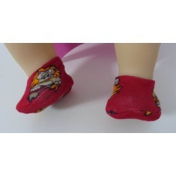 sloffen rood leeuw baby annabell 43cm