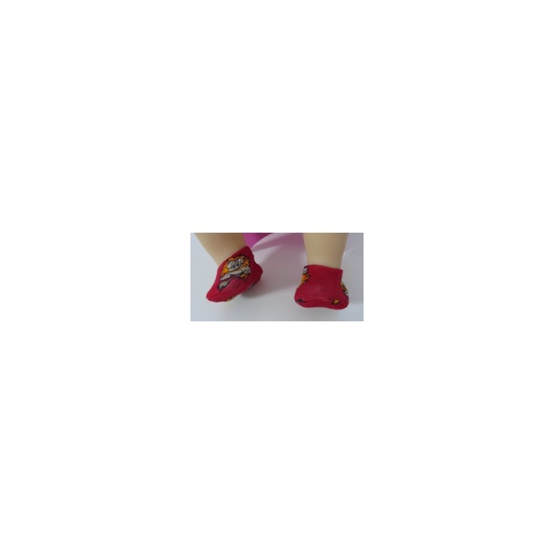 sloffen rood leeuw baby annabell 43cm