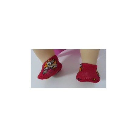 sloffen rood leeuw baby annabell 43cm