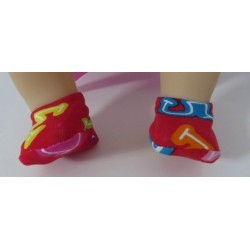 sloffen rood cijfers baby annabell 43cm