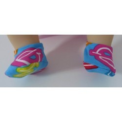 sloffen blauw cijfers baby annabell 43cm