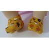 sloffen oker geel bloemen baby annabell 43cm