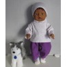 colltrui setje stippen paars baby born 43cm