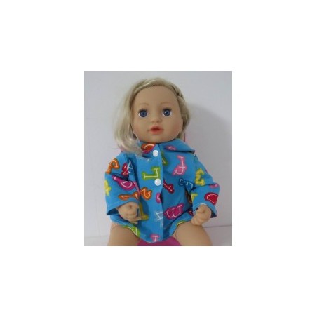jas blauw cijfers baby annabell 43cm