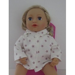 jas met oud roze sterren baby annabell 43cm