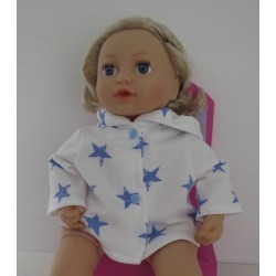 jas met blauwe sterren groot  baby annabell 43cm