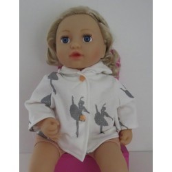 jas wit ballet baby annabell 43cm
