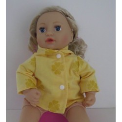 jas geel klavertjes baby annabell 43cm