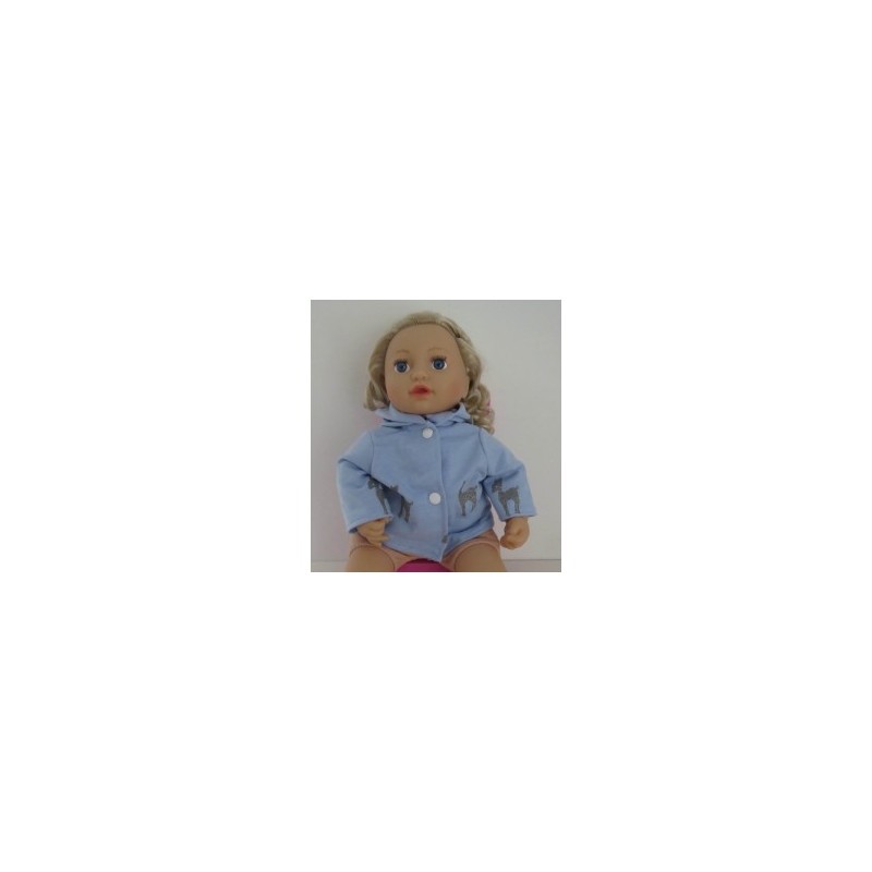 jas licht blauw hertje baby annabell 43cm