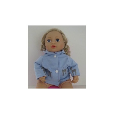 jas licht blauw hertje baby annabell 43cm