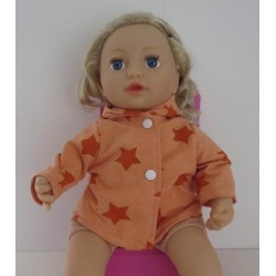 jas zalm roze met sterren baby annabell 43cm