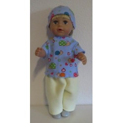 complete set geel met slakken blauw baby born 43cm
