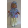 complete set geel met slakken blauw baby born 43cm