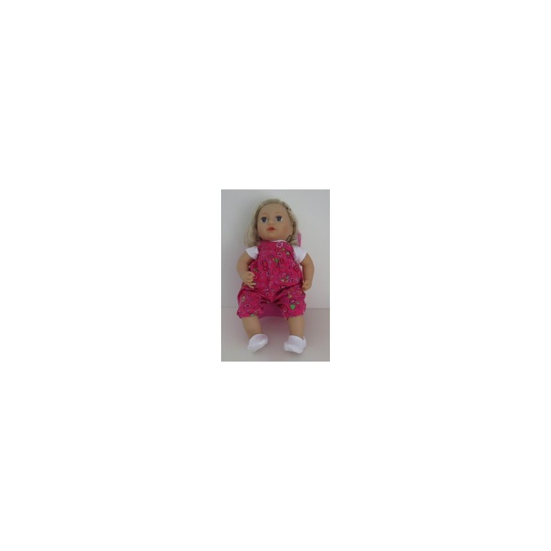 speelpakje hard roze bloemen baby annabell 43cm