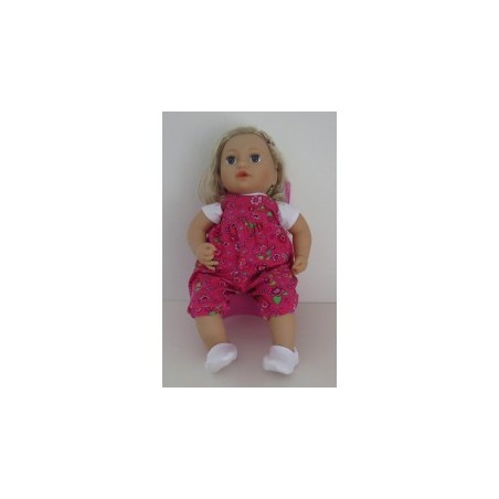 speelpakje hard roze bloemen baby annabell 43cm
