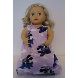 slaapzak lila hond baby annabell 43cm