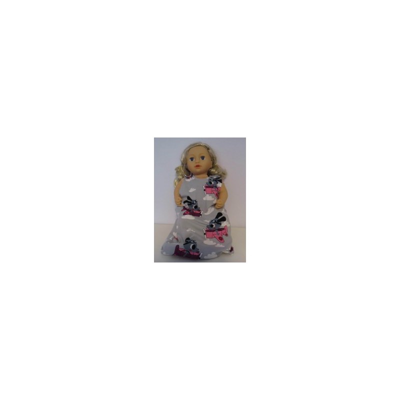 slaapzak grijs hond baby annabell 43cm