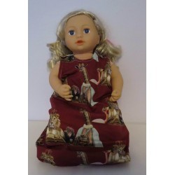 slaapzak donker rood dieren baby annabell 43cm
