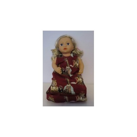 slaapzak donker rood dieren baby annabell 43cm