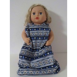 slaapzak blauw hartjes baby annabell 43cm
