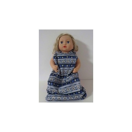 slaapzak blauw hartjes baby annabell 43cm