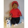 colltrui setje rood stippen baby born 43cm