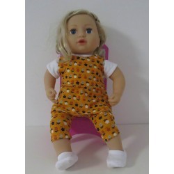 jurk set oker geel bloemen baby annabell 43cm