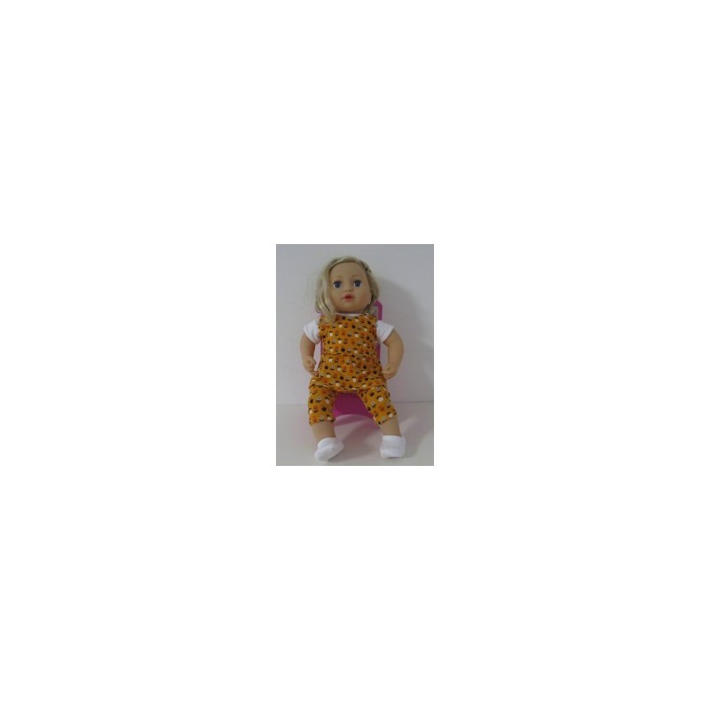 jurk set oker geel bloemen baby annabell 43cm