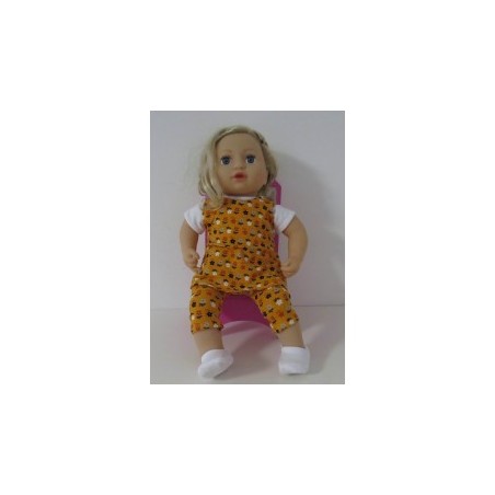 jurk set oker geel bloemen baby annabell 43cm