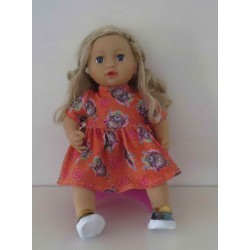 jurk oranje trollz baby annabell 43cm