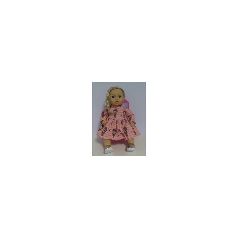 jurk roze meisje baby annabell 43cm