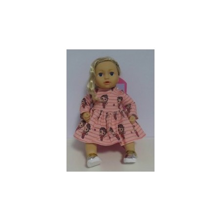 jurk roze meisje baby annabell 43cm