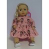 jurk roze meisje baby annabell 43cm