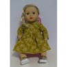jurk oker geel gebloemd baby annabell 43cm