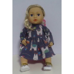jurk lama's baby annabell 43cm