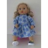 jurk blauw schildpadden baby annabell 43cm