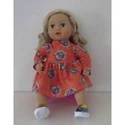 jurk oranje trollz baby annabell 43cm