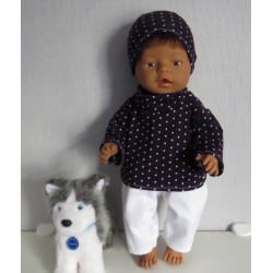 colltrui setjepaars stippen baby born 43cm