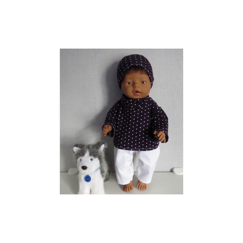 colltrui setjepaars stippen baby born 43cm