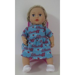 jurk blauw baby annabell 43cm